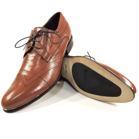 BALDININI ?? MEN\'S SOFT BROWN LEATHER COMFORT DRESS OXFORD SHOES main image 4